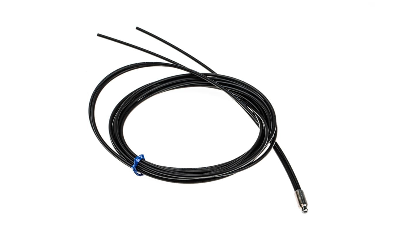Sensore a fibra ottica Omron E32DC200, alimentazione 12-24 V c.c., grado di protezione IP67, lunghezza cavo 2 m.