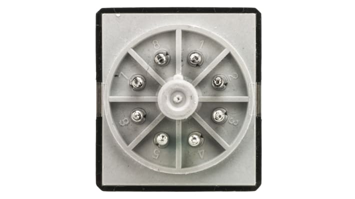 Finder 60.12.9.012.0040, relè DPDT 12V cc, corrente 10 A, dimensioni 32,5 x 36,4 x 54,2 mm, temperatura -40/+70°C.