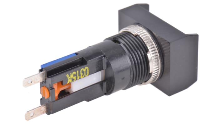 Interruttore a pulsante Saia-Burgess 511015-600, montaggio a pannello, grado di protezione IP67, diametro 16 mm.