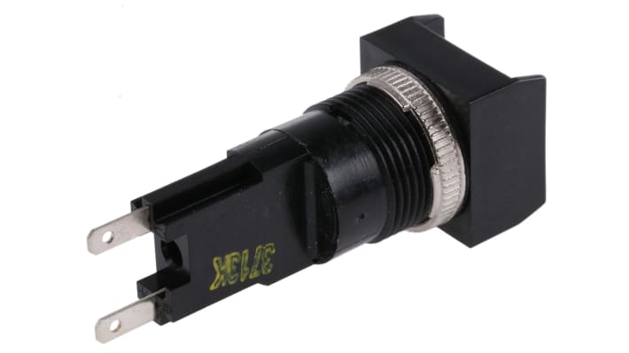 Interruttore a pulsante Saia-Burgess SPDT IP67, montaggio a pannello, diametro foratura 16 mm, attivazione a scatto, illuminato.