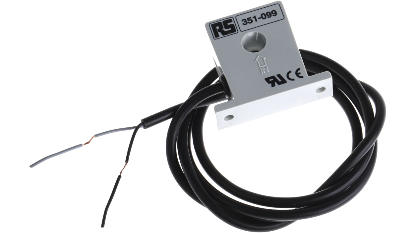 Trasformatore di corrente Carlo Gavazzi MI5, 5A, rapporto 5:1, dimensioni 45x52x16mm, intervallo -20°C/+60°C.