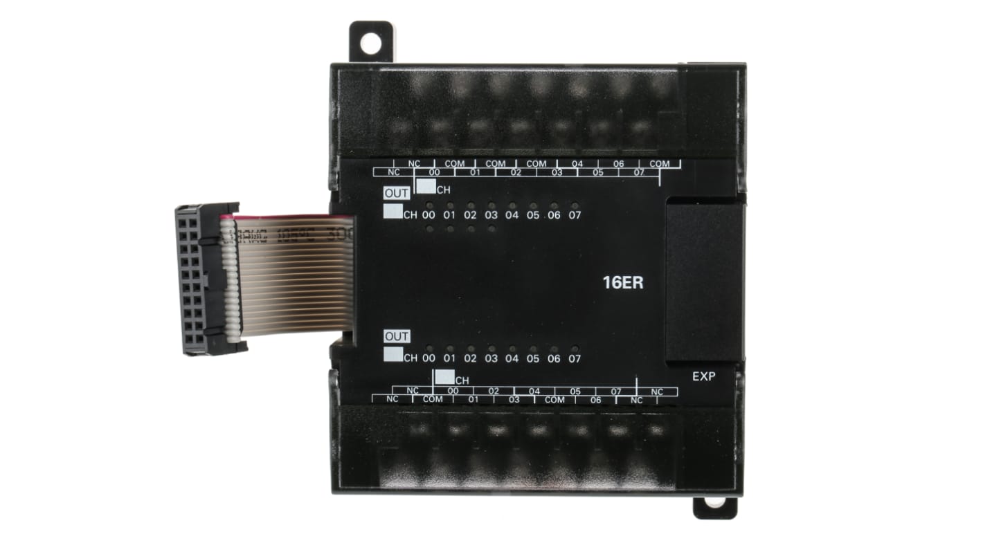 Modulo di espansione PLC Omron CP1W-16ER, 16 uscite relè, dimensioni 90 x 86 x 50 mm, compatibile con CPU CP1L.