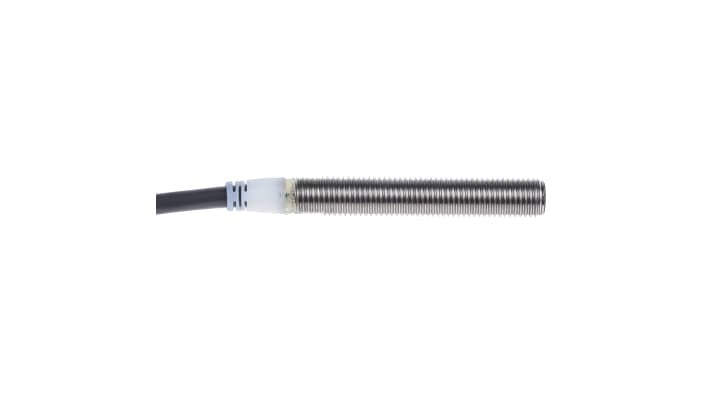Sensore di prossimità Omron E2A-S08LS02-WP-B1 2M, cilindrico PNP, rilevamento 2 mm, IP67, 12-24 V c.c.