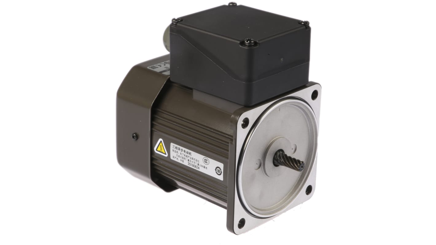Motore c.a. trifase asincrono Panasonic M9MZ60GK4CGA, 60 W, 400 V, 1325 giri/min, dimensioni 140,5 x 90 x 90 mm.