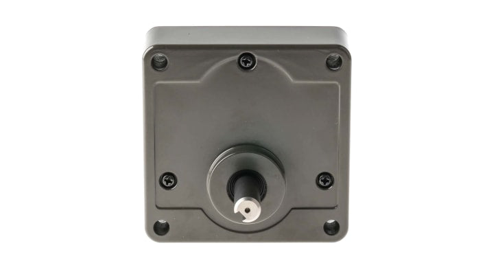 Riduttore a ingranaggi Panasonic MX8G120B, rapporto 120:1, coppia 7,84 Nm, diametro albero 10 mm, dimensioni 80x80x30 mm.