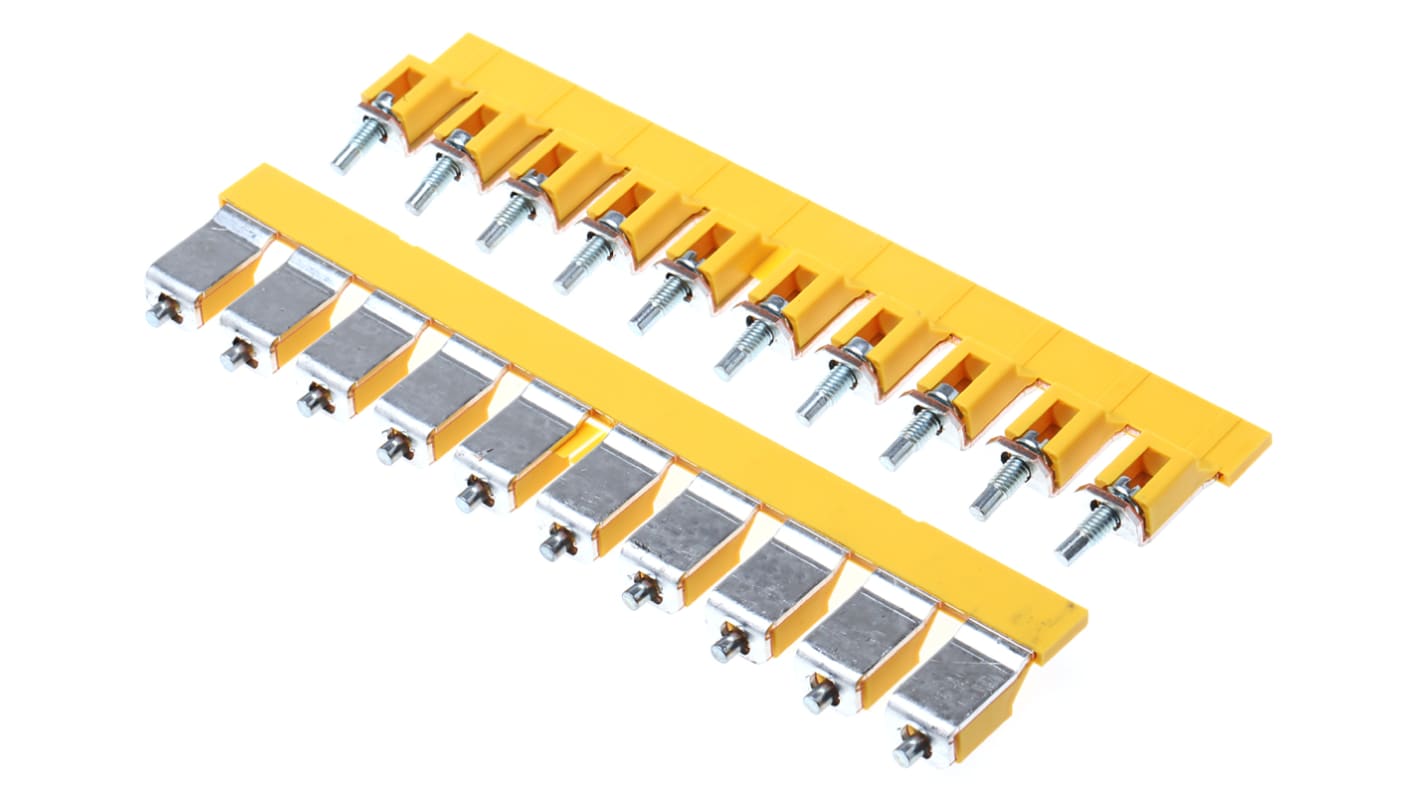 Barra a ponticello Weidmüller 1053160000 Serie WQV per morsettiera a vite, resistente a temperature estreme e vibrazioni. Ideale per linee di assemblaggio automatizzate e distribuzione di potenza commerciale.