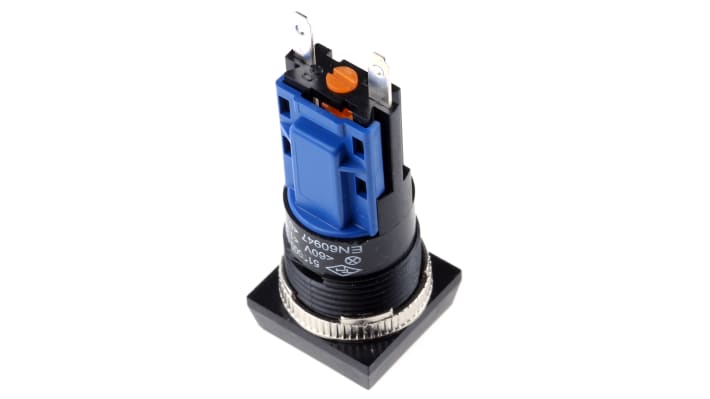 Interruttore a pulsante Saia-Burgess 513000-601, SPDT luminoso, montaggio a pannello, diametro foratura 16mm, IP40.