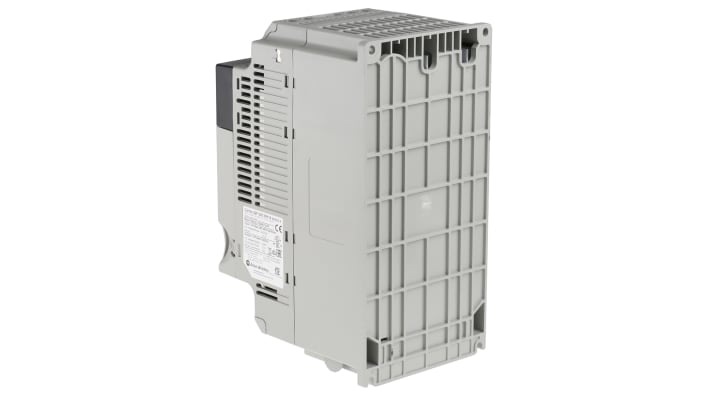 Inverter trifase Allen Bradley 22F-D013N114, potenza 5,5 kW, montaggio a pannello, dimensioni 260x130x180 mm, grado di protezione IP20.