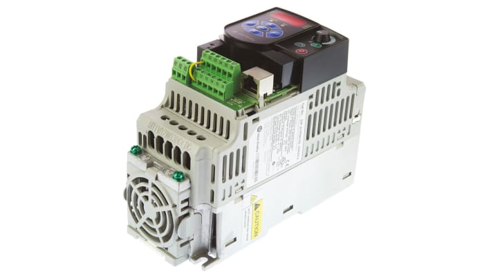 Allen Bradley 22F-A1P6N103, inverter 1 fase 400Hz, 0,2 kW, montaggio a pannello, dimensioni 174x72x136 mm.