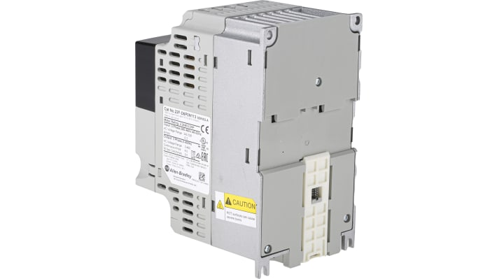 Inverter trifase Allen Bradley 22F-D6P0N113, potenza 2,2 kW, montaggio a pannello, dimensioni 174x100x136 mm, comunicazione ModBus.