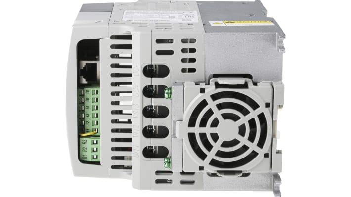 Inverter trifase Allen Bradley 22F-D6P0N113, potenza 2,2 kW, montaggio a pannello, dimensioni 174x100x136 mm, comunicazione ModBus.