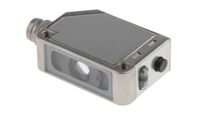 Sensore fotoelettrico Omron E3ZMV86, rettangolare a diffusione, rilevamento 12 mm, alimentazione 10-30 V c.c., grado di protezione IP67.