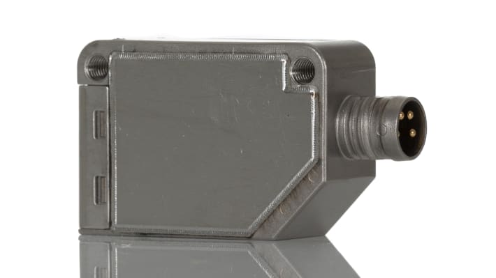 Omron E3ZM-B66, sensore fotoelettrico rettangolare a retroriflessione, rilevamento 500 mm, custodia in acciaio inox, IP69K.