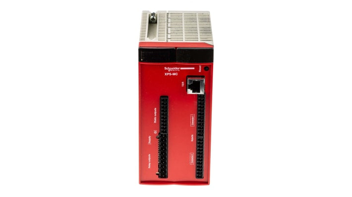 Controller di sicurezza Schneider Electric XPSMC16Z, 16 ingressi, 10 uscite, 24 V c.c., dimensioni 151,5 x 74 x 153 mm.