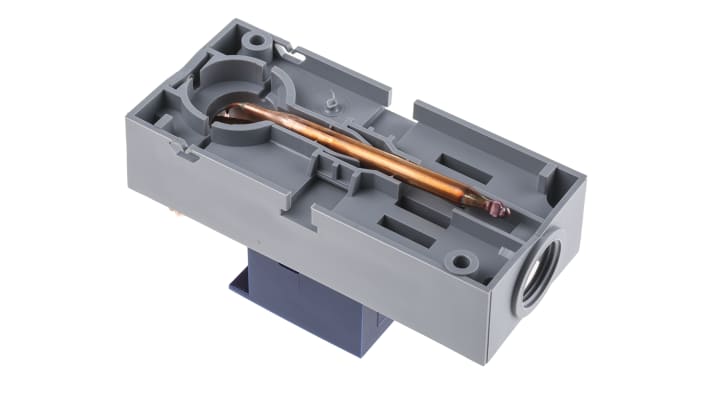 Termostato capillare Jumo, SPST, temperatura da 0 a +120°C, montaggio superficiale, contatto 16A, grado di protezione IP54.