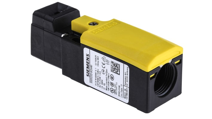 Interruttore di interblocco di sicurezza a chiave Siemens 3SE5232-0QV40, 2NC/1NA, IP65, montaggio diretto su porte, temperatura -25/+85°C.