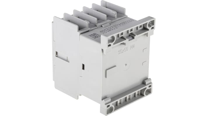 Contattore miniaturizzato Allen Bradley 100-K09DJ10, 24V c.c., 9A per controllo motori. Dimensioni compatte, sicurezza e affidabilità. Ideale per applicazioni industriali.