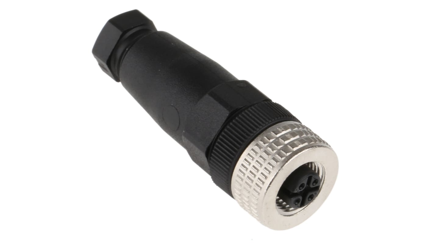 Connettore circolare Telemecanique Sensors XZCC12FDM40B per sistemi RFID OsiSense XG. Resistente IP65, compatibile con etichette ISO.