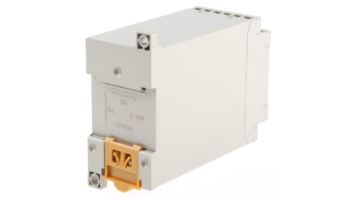 Relè di sicurezza Omron G9SA-301, 24V AC/DC, 3 contatti di sicurezza, montaggio su guida DIN, dimensioni 45x111x76 mm.