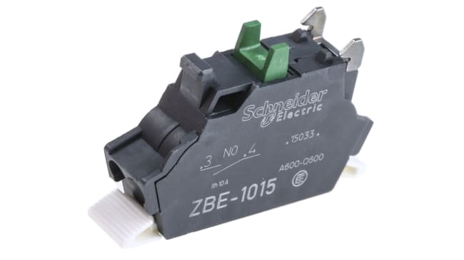 Schneider Electric ZBE1015 - Blocco contatti Harmony XB4 con morsetti a vite, resistente alle vibrazioni. Certificato IP20, garanzia 18 mesi.