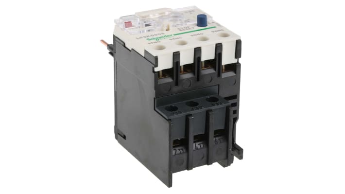 Relè di sovraccarico termico Schneider Electric LR2K0305, 1 NO + 1 NC, montaggio diretto, dimensioni 45x116x65 mm.