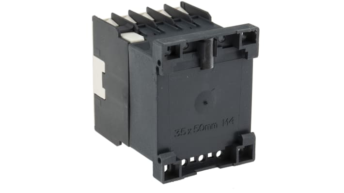 Contattore Schneider Electric LC7K0910M7, 3 poli, 3 contatti NA, 9 A, 230 V, dimensioni 58x45x57 mm, con soppressore di transistori.