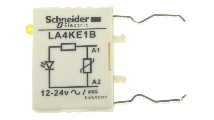 Soppressore sovratensioni Schneider Electric LA4KE1B per Serie CA, LC, LP - Montaggio a clip, LED indicatore - Protezione apparecchiature industriali.