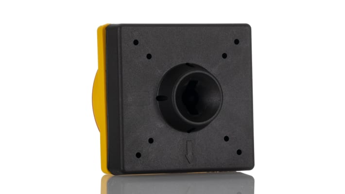 Manopola rotante Lovato GAX61 per sezionatori GA063 SA, GA-A, GA-C, GA-D, colore rosso/giallo, lunghezza 65mm, IP65.