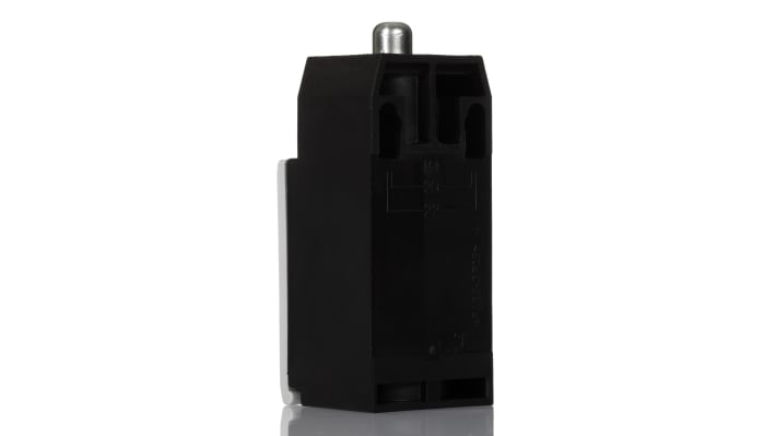 Interruttore di fine corsa Lovato KBA1S11, stantuffo NO/NC, grado di protezione IP65, dimensioni 30mm x 54.5mm, tensione massima 690V.