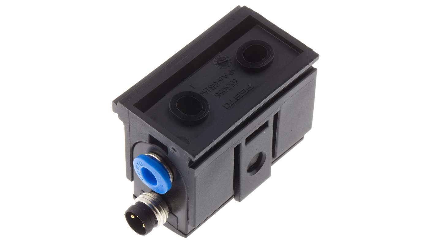 Sensore di pressione Festo SDE5-D10-O-Q4-P-M8, misura piezoresistiva, max 10 bar, attacco 4 mm, connettore M8.