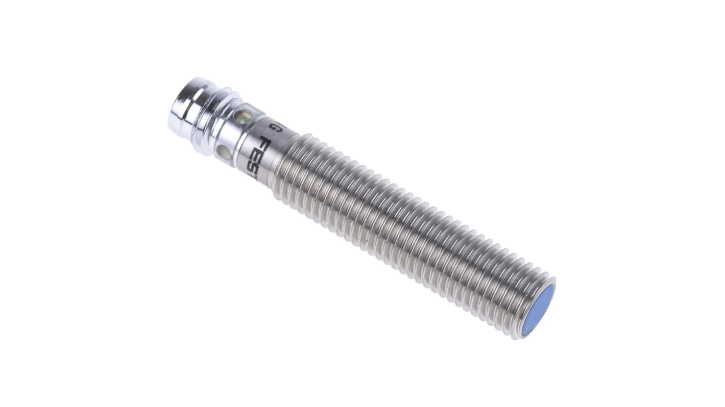 Festo SIEN-M8B-PS-S-L, sensore di prossimità cilindrico PNP M8, rilevamento 1,5 mm, IP65/IP67, montaggio a filo.