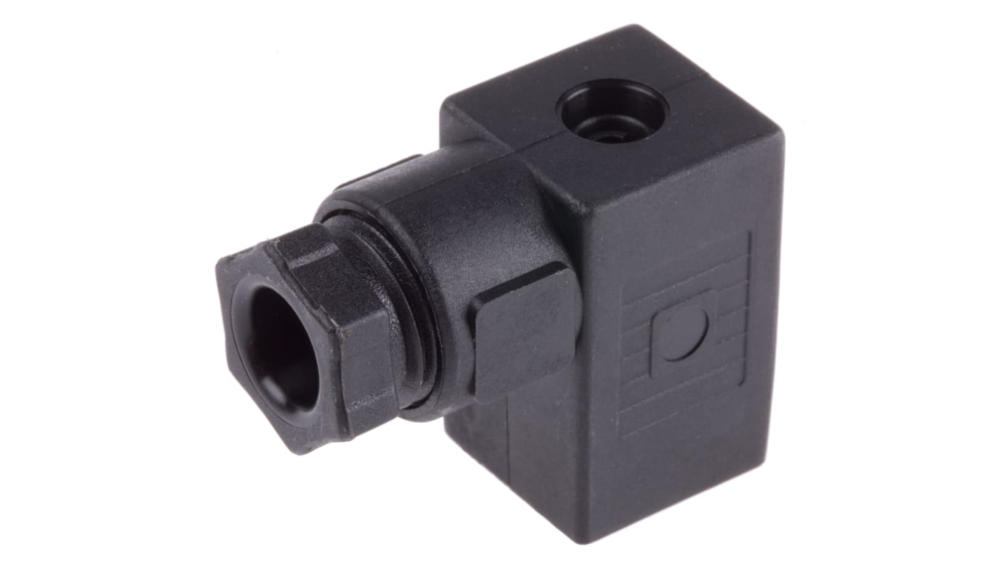 Festo MSSD-EB, connettore solenoide femmina DIN 43650 C, 3 poli, IP65, tensione 250 V, corrente 6 A, montaggio a vite centrale.