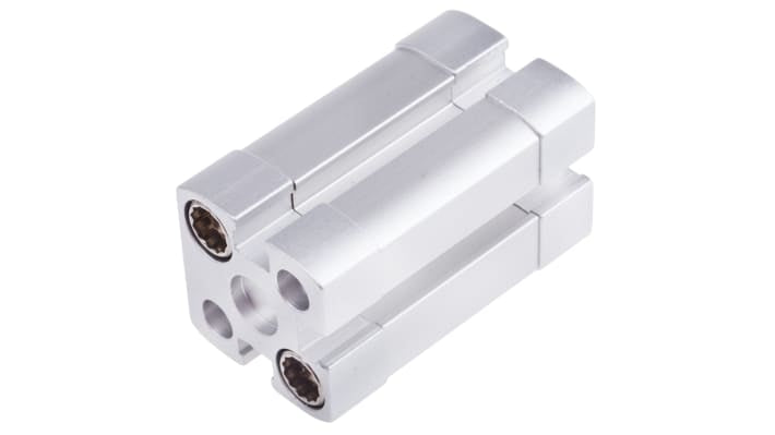 Cilindro pneumatico doppio effetto Festo ADN-12-15-I-P-A, foro 12 mm, corsa 15 mm, attacco M5, peso 80 g.