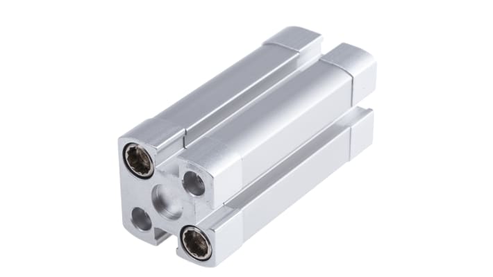 Cilindro pneumatico Festo ADN-12-30-I-P-A, doppio effetto, foro 12mm, corsa 30mm, montaggio verticale o orizzontale.