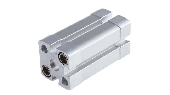 Cilindro pneumatico Festo ADN-16-25-I-P-A, doppio effetto, foro 16mm, corsa 25mm, montaggio orizzontale o verticale.