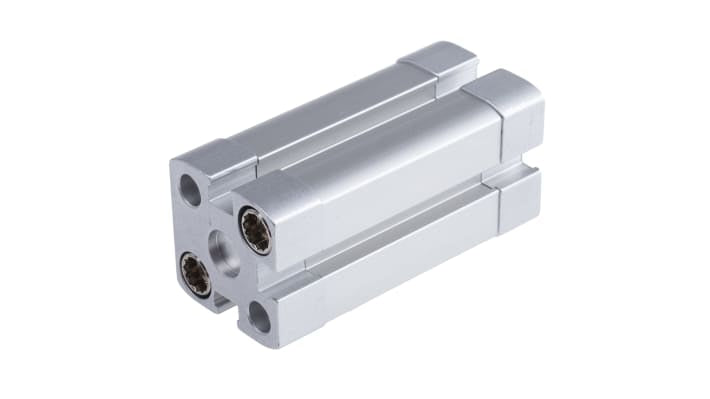 Cilindro pneumatico Festo ADN-16-30-I-P-A, doppio effetto, foro 16mm, corsa 30mm, attacco M5, corpo in alluminio anodizzato.