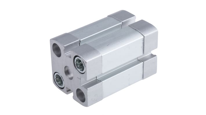 Cilindro pneumatico Festo ADN-20-20-I-P-A, doppio effetto, foro 20mm, corsa 20mm, attacco M5, alluminio anodizzato.