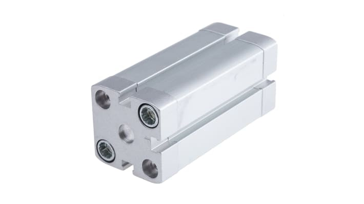 Cilindro pneumatico Festo ADN-25-50-I-P-A, doppio effetto, foro 25mm, corsa 50mm, montaggio versatile, dimensioni 39.5 x 39.5 x 94.5mm.