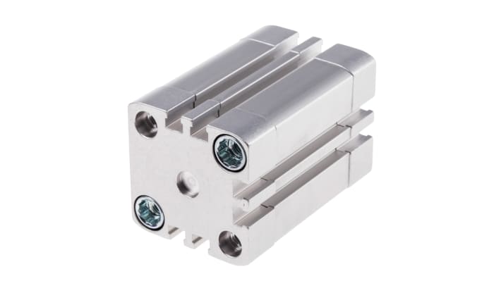 Cilindro pneumatico Festo ADN-32-30-I-P-A, doppio effetto, foro 32 mm, corsa 30 mm, pressione max 10 bar, dimensioni 47 x 47 x 80 mm.