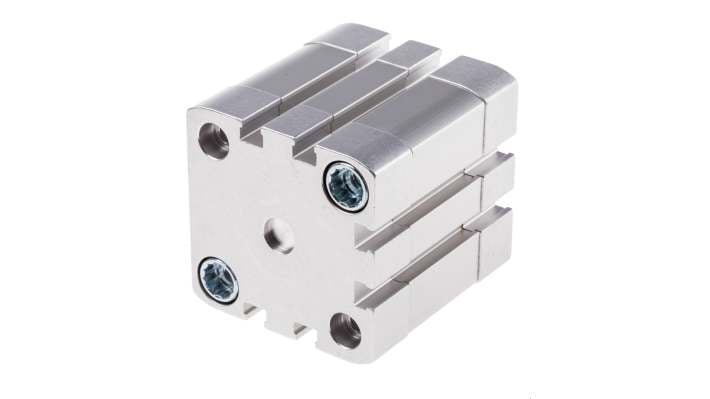 Cilindro pneumatico Festo ADN-40-15-I-PPS-A, doppio effetto, foro 40mm, corsa 15mm, montaggio verticale o orizzontale.