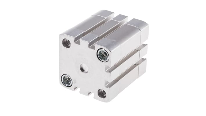 Cilindro pneumatico Festo ADN-40-20-I-P-A, doppio effetto, foro 40 mm, corsa 20 mm, attacco G 1/8, dimensioni 54,5 x 54,5 x 71,1 mm.