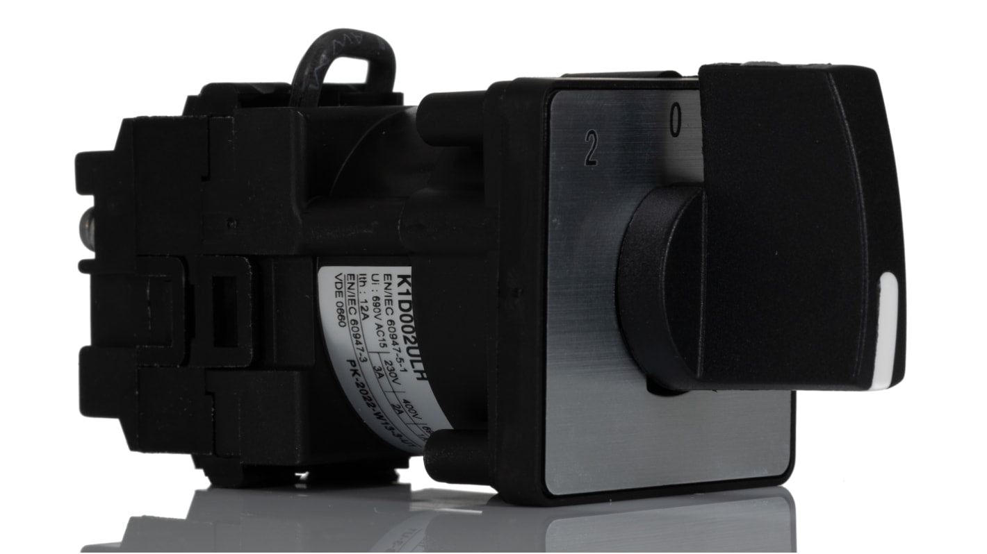 Interruttore a camma DPDT Schneider Electric, serie Harmony K, 3 posizioni, 10 A, Ø 16/22 mm, dimensioni 45 x 87 x 45 mm.