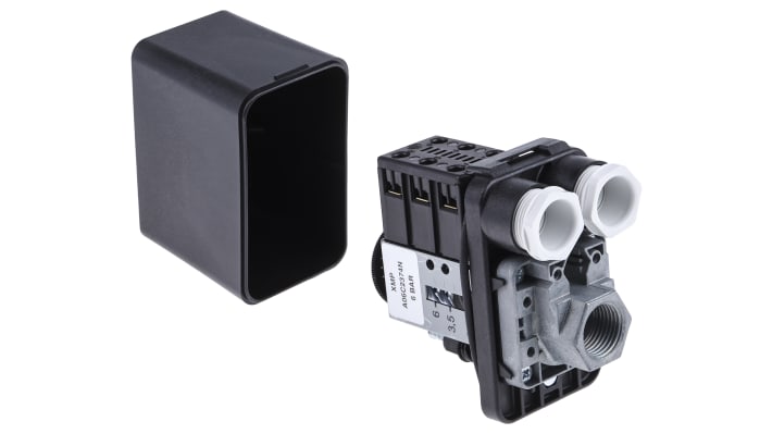 Pressostato differenziale Telemecanique Sensors XMPA06C2374N, regolabile 1-6 bar, attuatore a diaframma, IP65, G 1/4 femmina.