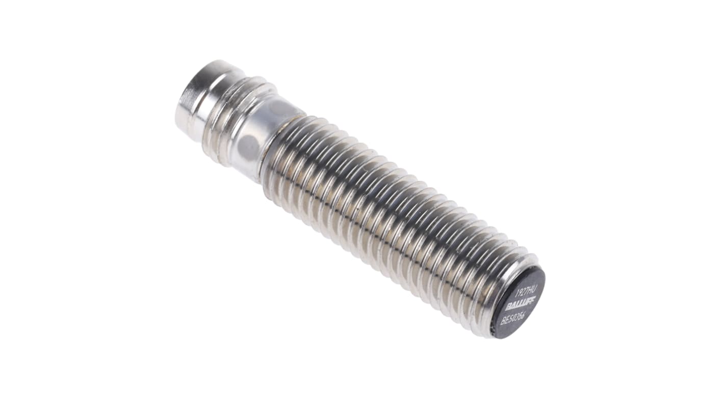 Sensore di prossimità induttivo cilindrico BALLUFF BES 516-324-SA56-E5-C-S49, PNP, M8, rilevamento 1,5 mm, IP67.