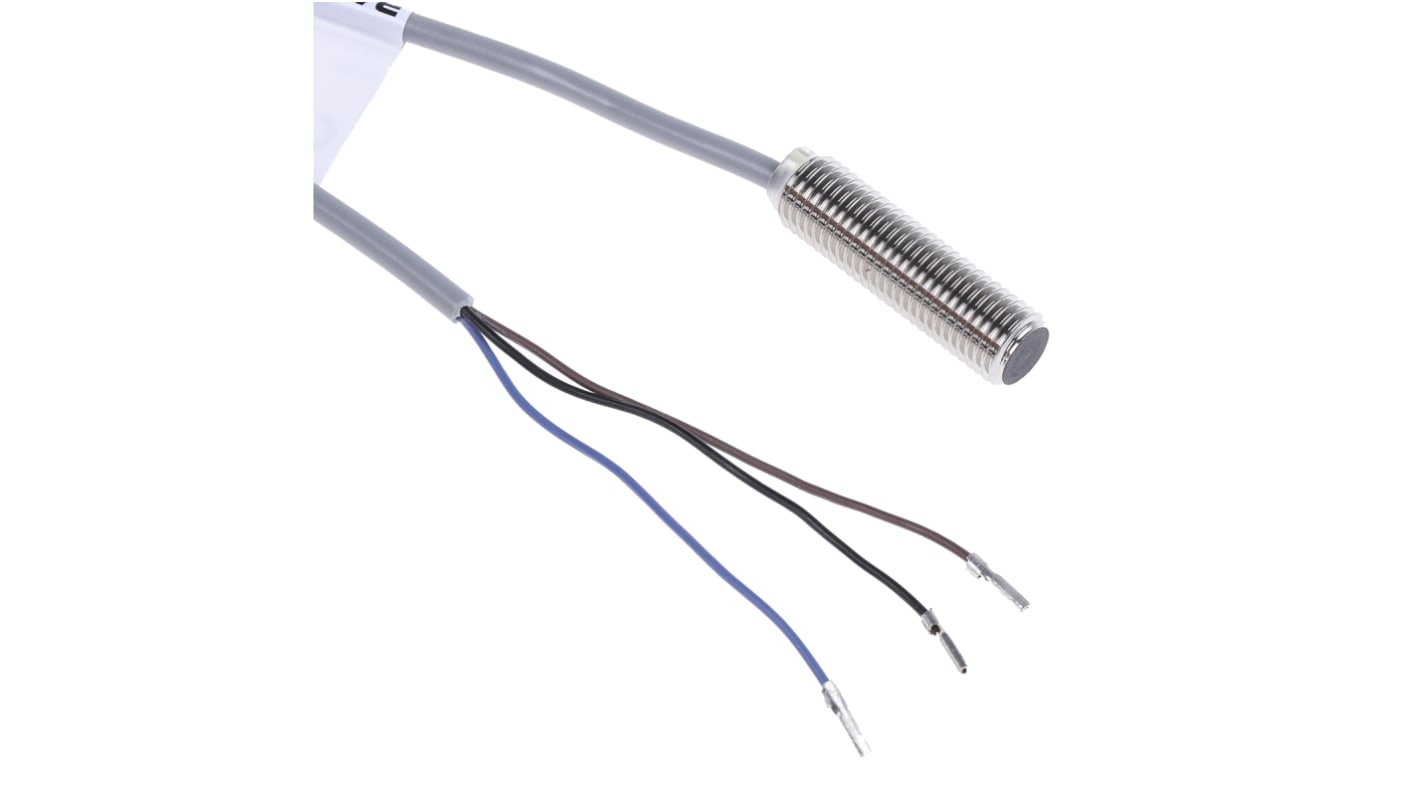 Sensore di prossimità cilindrico PNP BALLUFF BES 516-324-E4-C-03, M8, rilevamento 1,5 mm, IP68, acciaio inox, 10-30 V c.c.