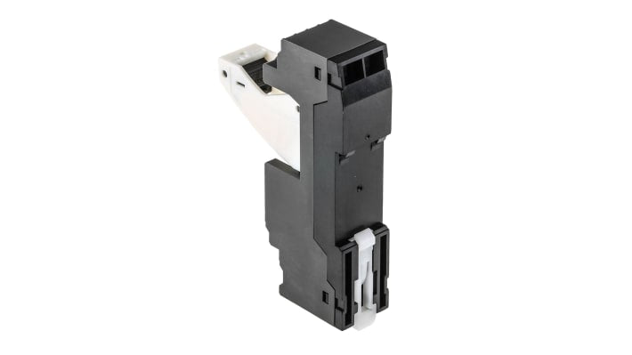 Zoccolo P7SA Omron per relè G7SA, 4 poli, 24V cc, montaggio su guida DIN, larghezza 22,5 mm, con LED integrato.
