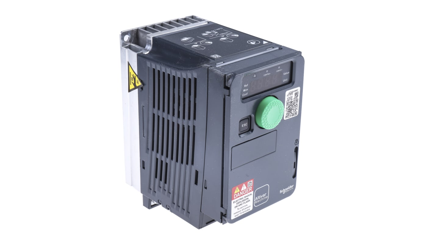 Schneider Electric ATV320U04M2C Azionamento a Velocità Variabile 0,37 kW 230V 1 fase - Ottimizza il controllo motori sincroni/asincroni, protezione integrata in ambienti industriali.