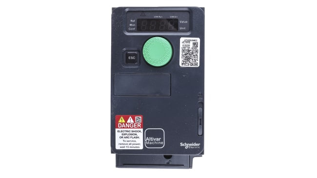 Schneider Electric ATV320U04M2C Azionamento a Velocità Variabile 0,37 kW 230V 1 fase - Ottimizza il controllo motori sincroni/asincroni, protezione integrata in ambienti industriali.