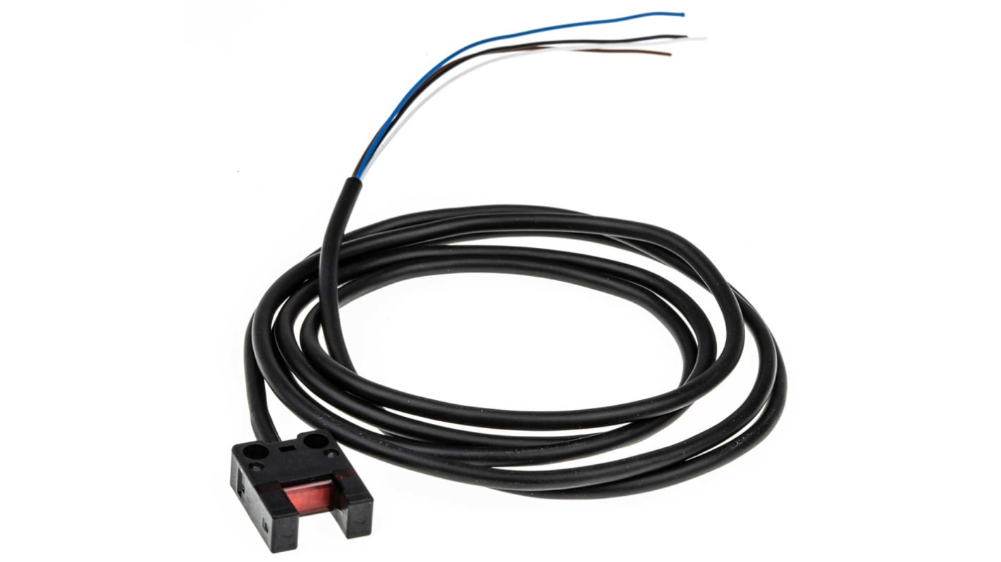Sensore fotoelettrico a forcella Panasonic PM-U25, rilevamento 6 mm, uscita NPN, montaggio a pannello, grado di protezione IP64.