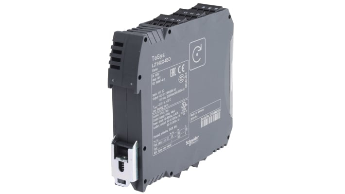 Starter motore avanzato Schneider Electric LZ1H2X4BD, potenza 1,1 kW, montaggio su guida DIN, protezione IP20.